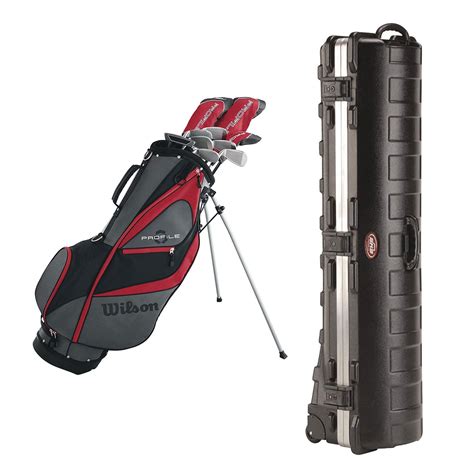 hard case golf clubs carrier.